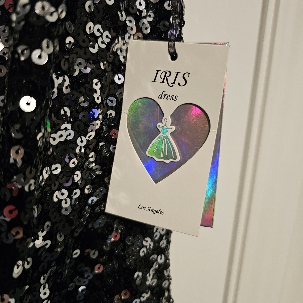 Iris black silver sparkles - Picture 5 of 5